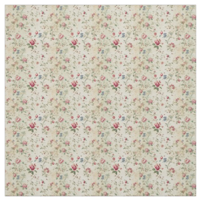 Delicate Vintage Blossoms with Timeless Grace Fabric (Swatch)