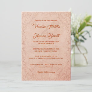 Delicate Vintage Chic Wedding Invitation