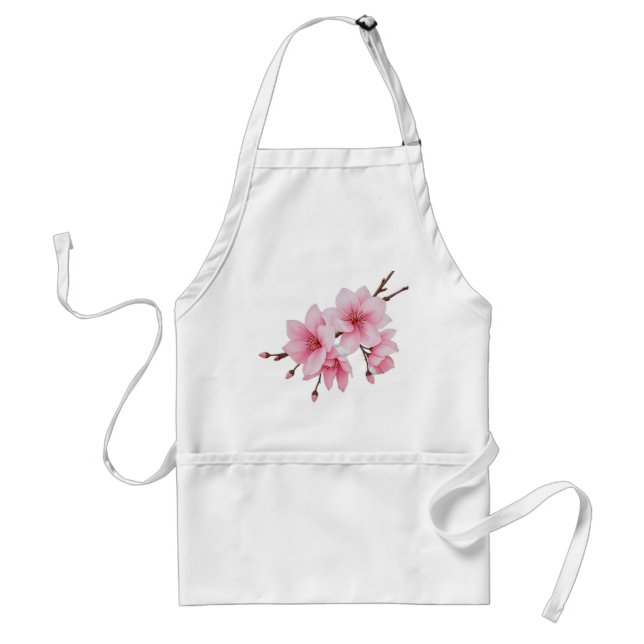 Delicate Watercolor Cherry Blossoms Standard Apron (Front)