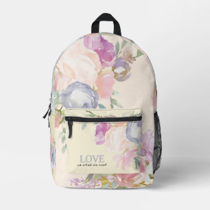 Delicate Watercolor Floral Backpack