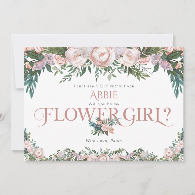 Delicate Watercolor Floral Bloom Invitation (Front)