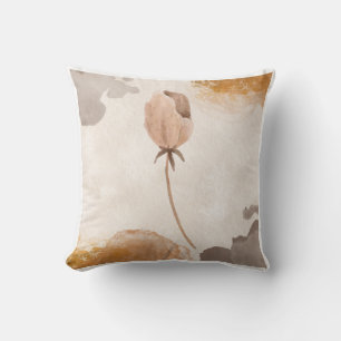 Delicate Watercolor Flower Illustration Cushion