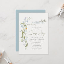 Delicate Watercolor Little Wildflower Baby Shower