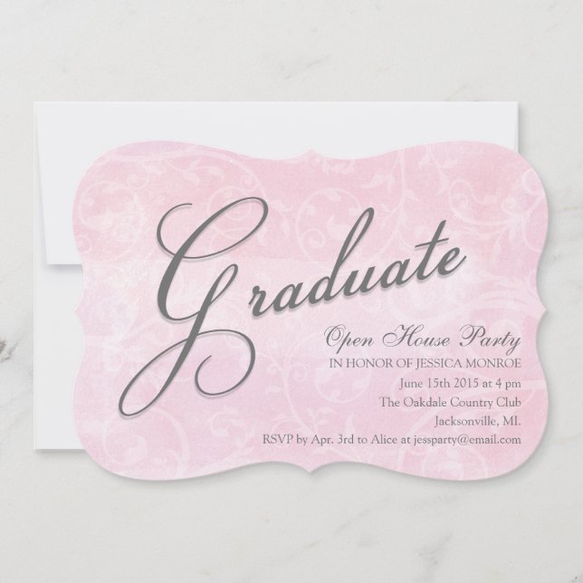 Delicate Watercolor Open House Party Invitations (Front)