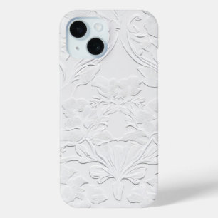 Delicate White Floral Embossed Phone Case