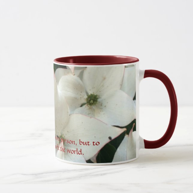 Delicate White Floral Mug (Right)