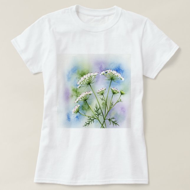 Delicate white flowers T-Shirt (Design Front)