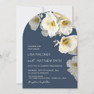 Delicate White Flowers Wedding Invitation
