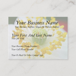 Delicate White Poppy Business Card