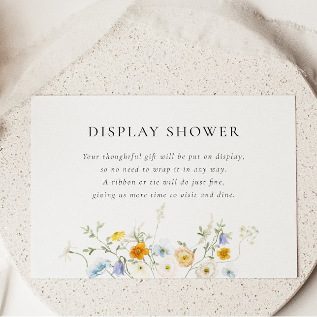 Delicate Wildflower Display Shower Enclosure Card (Creator Uploaded)