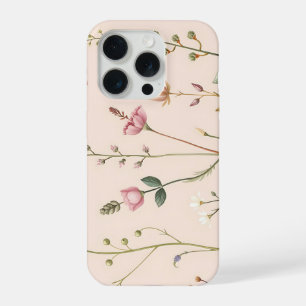 Delicate Wildflower Meadow Botanical Blush Pink  iPhone 15 Pro Case