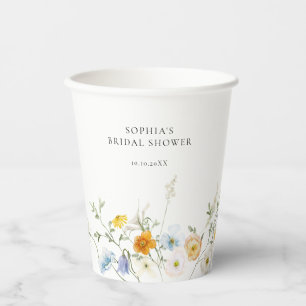 Delicate Wildflower Paper Cups