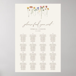 Delicate Wildflower Please Find Your Seating Chart