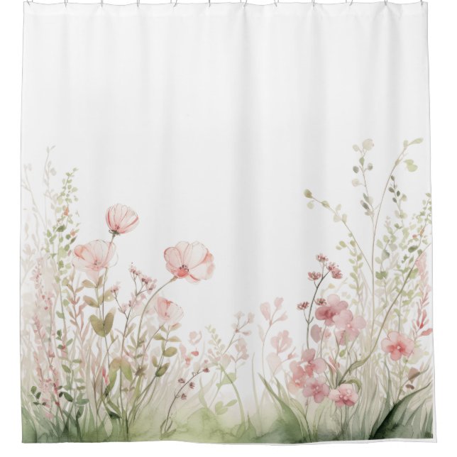 Delicate Wildflower Shower Curtain (Front)