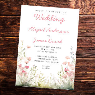 Delicate Wildflower Wedding Invitation