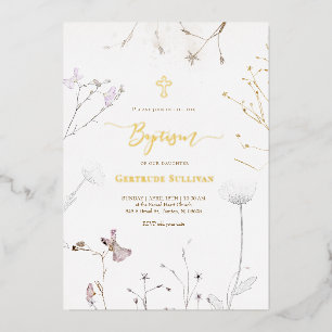 delicate wildflowers Baptism