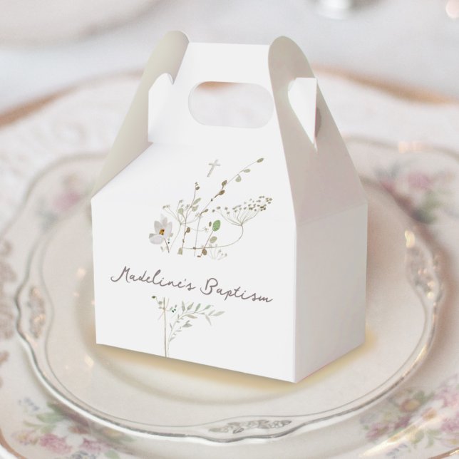 delicate wildflowers Baptism Favour Box (Creator Uploaded)