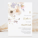 delicate wildflowers | Baptism Invitation<br><div class="desc">Baptism invitation</div>