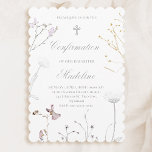 delicate wildflowers Confirmation Invitation<br><div class="desc">Confirmation invitation</div>