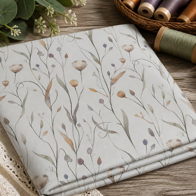 Delicate Wildflowers Fabric (Creator Uploaded)