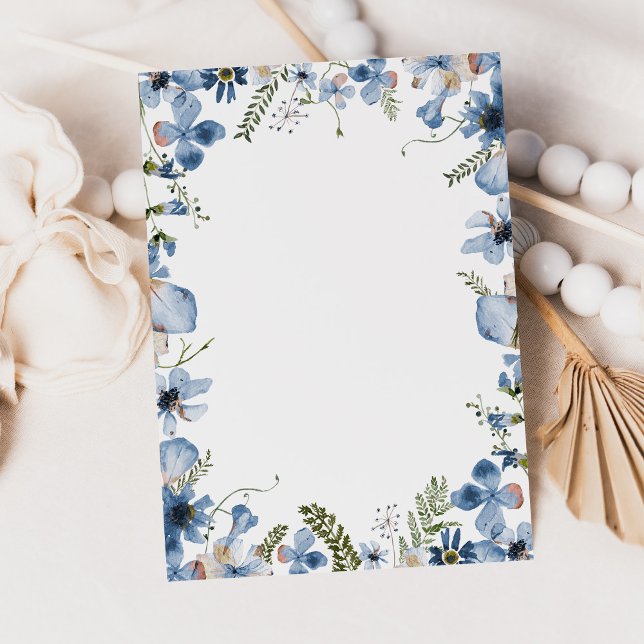Delicate Wildflowers in Dusky Blue Post-it Notes (Creator Uploaded)