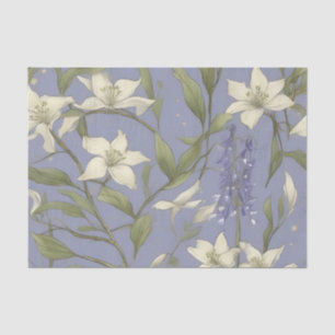 Delicate Willow Branches And Flowers Tissue Paper