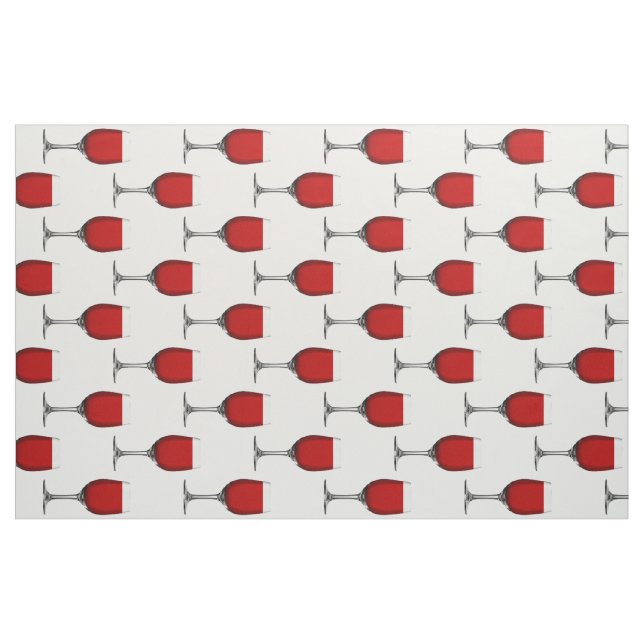 Delicate Wine Glass Chic Cotton (56" width) Fabric (Fat Quarter)