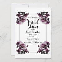 Delicate Wine Pink Roses Shabby Shower