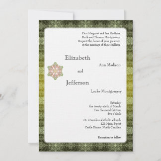 Delicate Winter Snowflakes Wedding Invitation