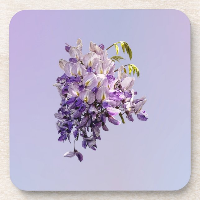 Delicate Wisteria Coaster (Front)