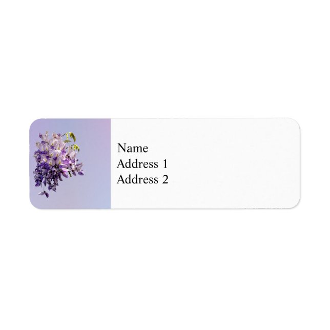 Delicate Wisteria Return Address Label (Front)