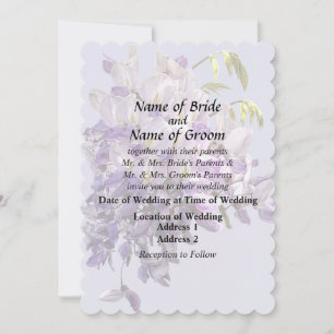 Delicate Wisteria Wedding Products Invitation