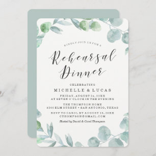 Delicate Wreath   Rehearsal Dinner Invitation