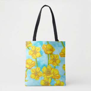 Delicate Yellow Buttercups on Clouds Tote Bag