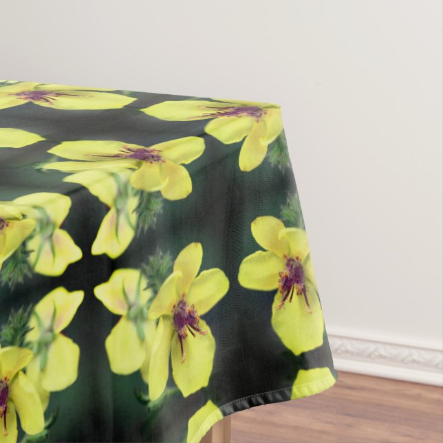 Delicate Yellow Wildflower Abstract Art  Tablecloth (In Situ)
