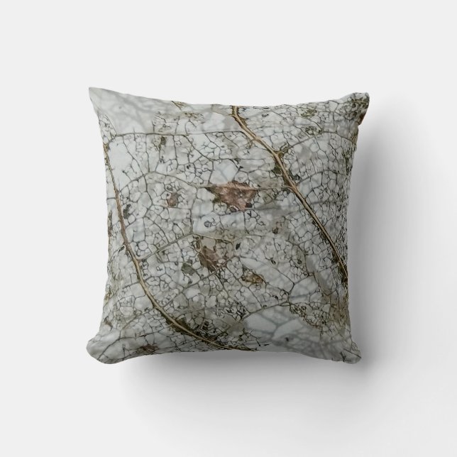 Delicated leaf closeup texture cushion (Front)