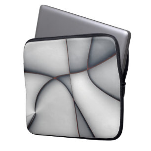 Delicately convex grey piece cutouts throw pillow laptop sleeve