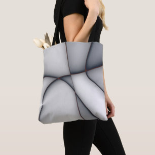 Delicately convex grey piece cutouts tote bag