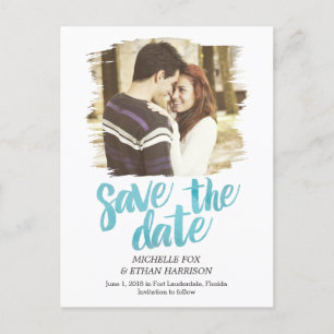 Delicately Revealed Save The Date Postcard