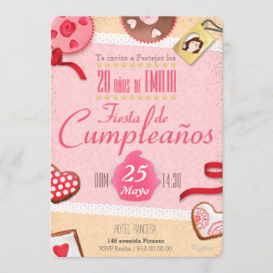 Délices en Fête Dessin Fantaisie (personnalisable) Invitation