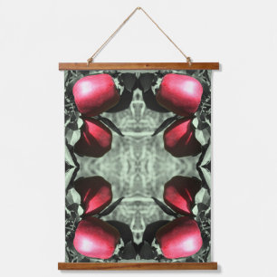 Delicious Apples On Tree Partial Colour Abstract Hanging Tapestry