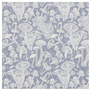 Delicious autumn poison mushrooms fungus toads fabric
