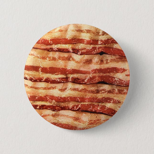 Delicious BACON button! 6 Cm Round Badge (Front)