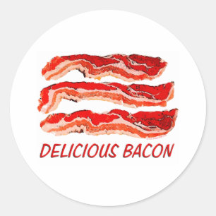 Delicious Bacon Classic Round Sticker