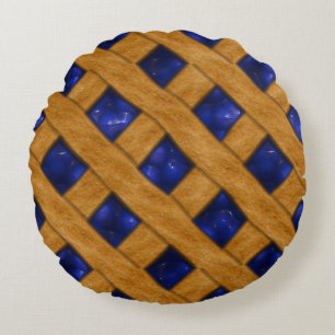 Delicious Blueberry Pie Round Cushion