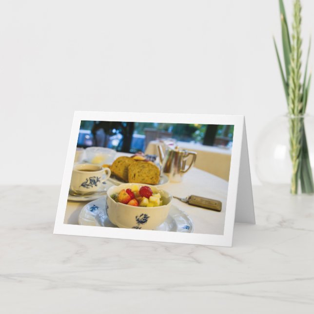 Delicious Breakfast Folded Blank Greeting Card (Front)