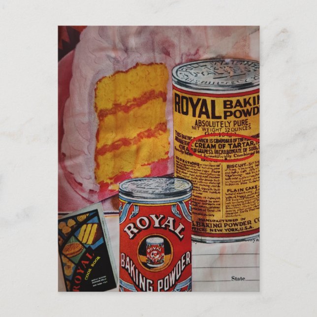 Delicious Cake and Baking Powder Collage Postcard (Front)