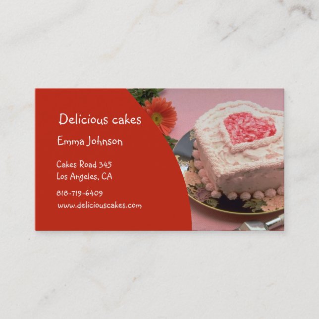 Delicious Cakes Business Card (Front)