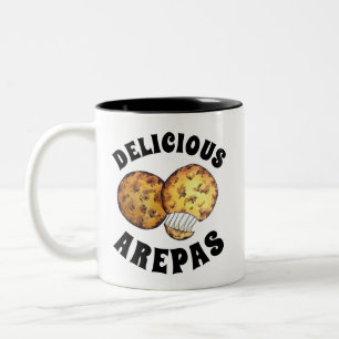 Delicious Cheese Maize Arepas South American Food Two-Tone Coffee Mug