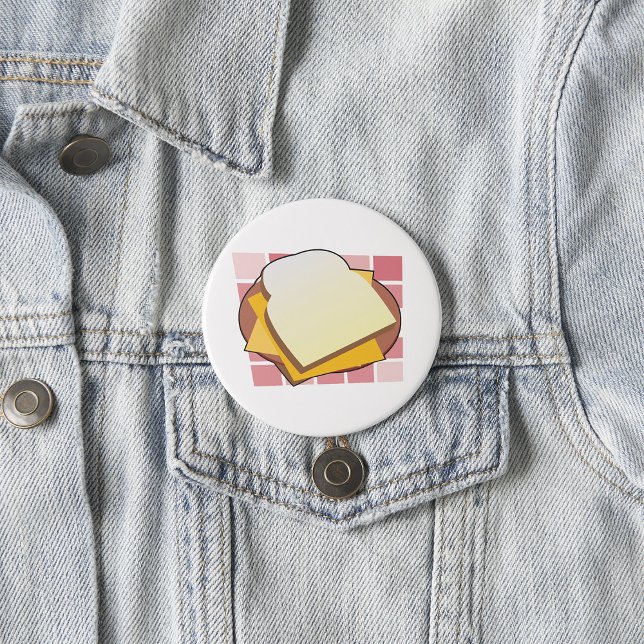 Delicious Cheese Sandwich Fun Food  7.5 Cm Round Badge (Creator Uploaded)